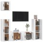 TV-Möbelset 5-teilig aus glänzend weißem Sperrholz von vidaXL, TV-Möbel - Ref: Foro24-3188784, Preis: 223,47 €, Rabatt: %