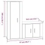 TV-Möbelset 2-teilig, braunes Eichensperrholz von vidaXL, TV-Möbel - Ref: Foro24-3188725, Preis: 98,13 €, Rabatt: %