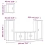 TV-Möbelset 5-teilig aus glänzend weißem Sperrholz von vidaXL, TV-Möbel - Ref: Foro24-3188784, Preis: 220,74 €, Rabatt: %