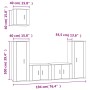 TV-Möbelset 5-teilig aus glänzend weißem Sperrholz von vidaXL, TV-Möbel - Ref: Foro24-3188784, Preis: 223,47 €, Rabatt: %