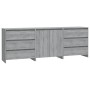 Aparador de 3 piezas madera manufacturada gris Sonoma de vidaXL, Aparadores - Ref: Foro24-3098071, Precio: 257,60 €, Descuent...