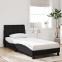 Estructura de cama sin colchón terciopelo negro 90x200 cm