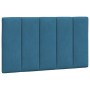 Estructura de cama con cabecero terciopelo azul 90x200 cm