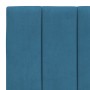Estructura de cama con cabecero terciopelo azul 90x200 cm
