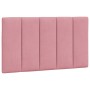 Estructura de cama sin colchón terciopelo rosa 90x200 cm