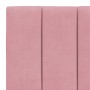 Estructura de cama sin colchón terciopelo rosa 90x200 cm