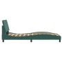Estructura cama sin colchón terciopelo verde oscuro 100x200 cm
