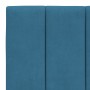 Estructura de cama con cabecero terciopelo azul 100x200 cm