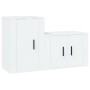 2-teiliges TV-Möbelset aus weißem Sperrholz von vidaXL, TV-Möbel - Ref: Foro24-3188390, Preis: 76,82 €, Rabatt: %