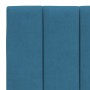 Estructura de cama con cabecero terciopelo azul 120x200 cm