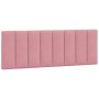 Estructura de cama sin colchón terciopelo rosa 120x200 cm