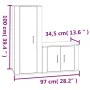 2-teiliges TV-Möbelset Sperrholz weiß von vidaXL, TV-Möbel - Ref: Foro24-3188718, Preis: 91,51 €, Rabatt: %