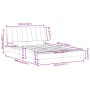 Estructura de cama sin colchón terciopelo gris claro 140x190 cm
