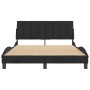 Estructura de cama sin colchón terciopelo negro 140x190 cm