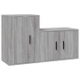 TV-Möbelset 2-teilig Sonoma graues Sperrholz von vidaXL, TV-Möbel - Ref: Foro24-3188396, Preis: 85,96 €, Rabatt: %