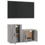 TV-Möbelset 2-teilig Sonoma graues Sperrholz von vidaXL, TV-Möbel - Ref: Foro24-3188396, Preis: 84,88 €, Rabatt: %