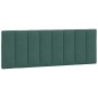 Estructura cama sin colchón terciopelo verde oscuro 140x190 cm