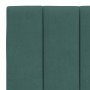 Estructura cama sin colchón terciopelo verde oscuro 140x190 cm