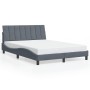 Estructura de cama sin colchón terciopelo gris oscuro 140x200cm
