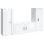 TV-Möbelset 3-teilig aus glänzend weißem Sperrholz von vidaXL, TV-Möbel - Ref: Foro24-3188760, Preis: 194,13 €, Rabatt: %