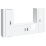 TV-Möbelset 3-teilig aus glänzend weißem Sperrholz von vidaXL, TV-Möbel - Ref: Foro24-3188760, Preis: 196,61 €, Rabatt: %