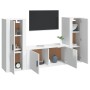TV-Möbelset 3-teilig aus glänzend weißem Sperrholz von vidaXL, TV-Möbel - Ref: Foro24-3188760, Preis: 196,61 €, Rabatt: %