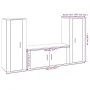 TV-Möbelset 3-teilig aus glänzend weißem Sperrholz von vidaXL, TV-Möbel - Ref: Foro24-3188760, Preis: 194,13 €, Rabatt: %