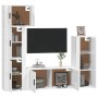 Set TV-Möbel 5 Stück Sperrholz glänzend weiß von vidaXL, TV-Möbel - Ref: Foro24-3188808, Preis: 251,96 €, Rabatt: %