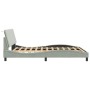 Estructura de cama sin colchón terciopelo gris claro 160x200 cm