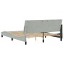 Estructura de cama sin colchón terciopelo gris claro 160x200 cm