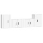 4-teiliges TV-Möbelset aus weißem Sperrholz von vidaXL, TV-Möbel - Ref: Foro24-3188542, Preis: 148,71 €, Rabatt: %