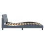 Estructura de cama sin colchón terciopelo gris oscuro 160x200cm