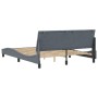 Estructura de cama sin colchón terciopelo gris oscuro 160x200cm