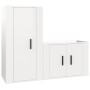 Set de muebles de TV 2 pzas madera contrachapada blanco brillo de vidaXL, Muebles TV - Ref: Foro24-3188456, Precio: 94,00 €, ...