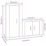 TV-Möbelset 2-teilig aus glänzend weißem Sperrholz von vidaXL, TV-Möbel - Ref: Foro24-3188456, Preis: 92,96 €, Rabatt: %