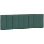 Estructura cama sin colchón terciopelo verde oscuro 160x200 cm