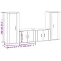 TV-Möbelset 4-teilig aus eichenbraunem Sperrholz von vidaXL, TV-Möbel - Ref: Foro24-3188773, Preis: 193,85 €, Rabatt: %