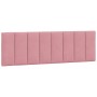 Estructura de cama sin colchón terciopelo rosa 160x200 cm