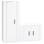 Set de muebles de TV 2 pzas madera contrachapada blanco brillo de vidaXL, Muebles TV - Ref: Foro24-3188720, Precio: 101,59 €,...