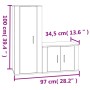 Set de muebles de TV 2 pzas madera contrachapada blanco brillo de vidaXL, Muebles TV - Ref: Foro24-3188720, Precio: 101,59 €,...