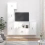 Set TV-Möbel 5 Stück Sperrholz glänzend weiß von vidaXL, TV-Möbel - Ref: Foro24-3188616, Preis: 266,97 €, Rabatt: %