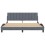 Estructura de cama sin colchón terciopelo gris oscuro 180x200cm