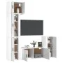 Set TV-Möbel 5 Stück Sperrholz glänzend weiß von vidaXL, TV-Möbel - Ref: Foro24-3188616, Preis: 266,97 €, Rabatt: %