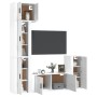Set TV-Möbel 5 Stück Sperrholz glänzend weiß von vidaXL, TV-Möbel - Ref: Foro24-3188616, Preis: 270,29 €, Rabatt: %