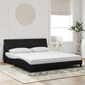 Estructura de cama sin colchón terciopelo negro 180x200 cm en Camas y somieres | Comprar online en Foro24