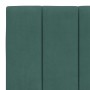 Estructura cama sin colchón terciopelo verde oscuro 180x200 cm