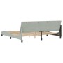 Estructura de cama sin colchón terciopelo gris claro 200x200 cm