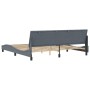 Estructura cama sin colchón terciopelo gris oscuro 200x200 cm