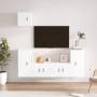Set TV-Möbel 5 Stück Sperrholz glänzend weiß von vidaXL, TV-Möbel - Ref: Foro24-3188584, Preis: 208,77 €, Rabatt: %