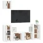 5-piece TV furniture set, plywood with glossy white finish by vidaXL, TV Furniture - Ref: Foro24-3188584, Price: 206,21 €, Di...
